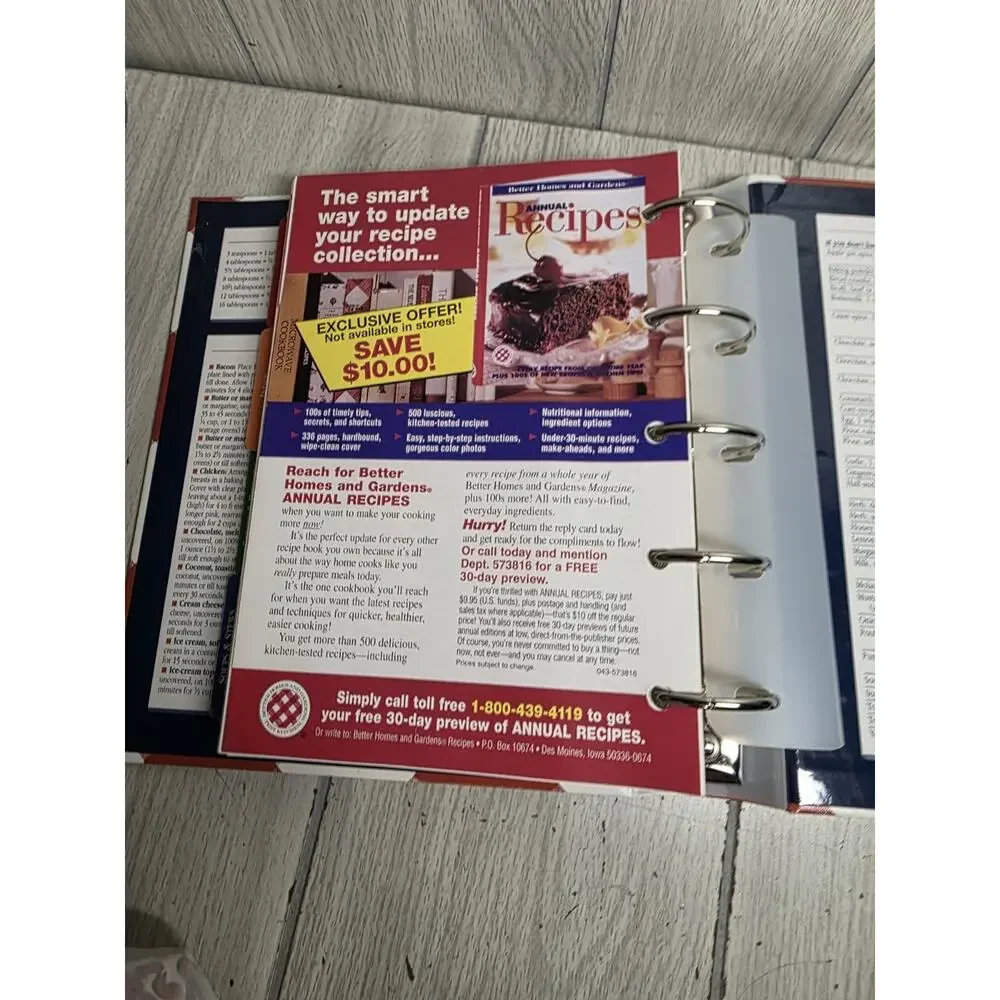Better Homes And Gardens New Cook Book 5 Ring HC Binder 11th Edition
